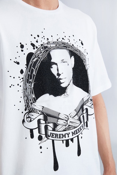 Jeremy Meeks Тениска от органичен памук с паднали ръкави Мъже