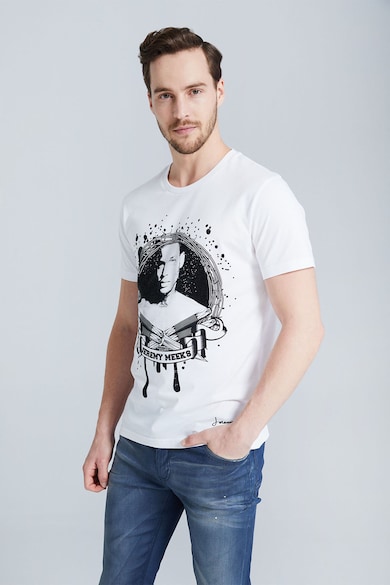 Jeremy Meeks Тениска от органичен памук с десен Мъже