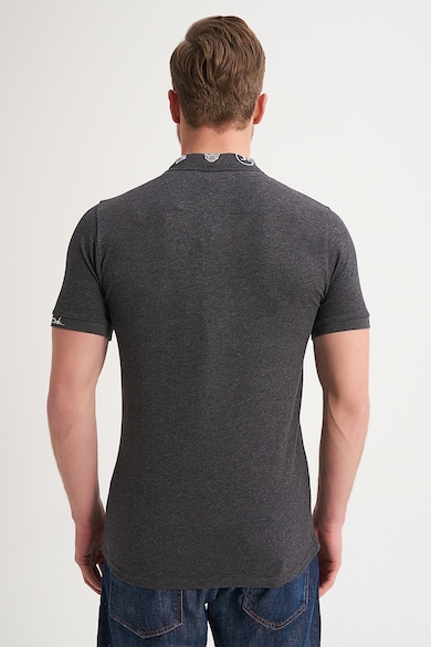 Jeremy Meeks Тениска от органичен памук с копчета и яка Мъже