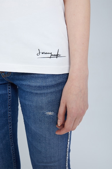Jeremy Meeks Тениска с органичен памук с декоративни камъни Жени