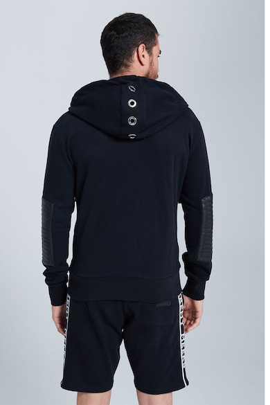 Jeremy Meeks Cipzáros kapucnis pulóver oldalzsebekkel férfi