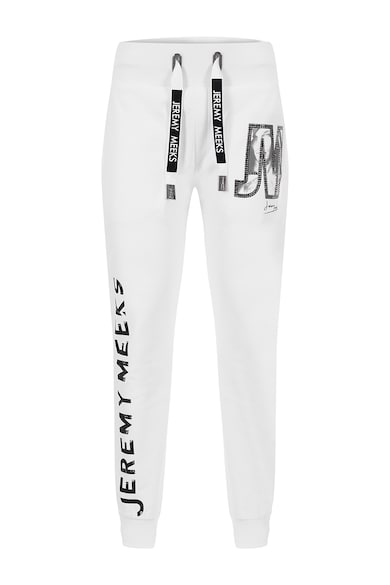 Jeremy Meeks Спортен панталон от органичен памук с шарка и лого Мъже