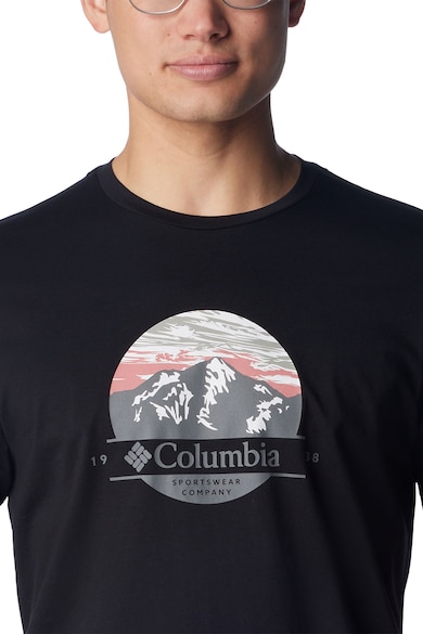 Columbia Tricou de bumbac organic cu imprimeu grafic si logo Path Lake Barbati