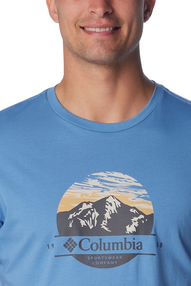 Columbia Path Lake mintás és logós organikuspamut póló férfi