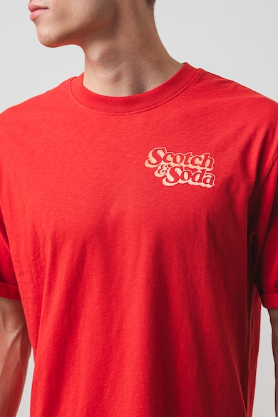 Scotch & Soda Памучна тениска с щампа на гърба Мъже