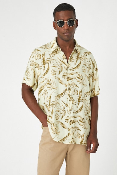 KOTON Риза с тропическа щампа Мъже