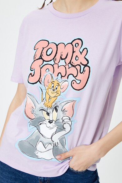 KOTON Памучна тениска с принт на Tom and Jerry Жени