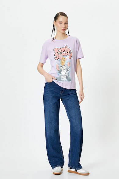 KOTON Tricou de bumbac Tom and Jerry Femei