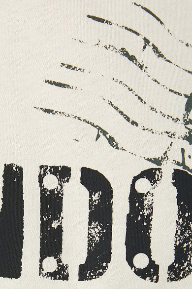 KOTON Памучна тениска с овално деколте и надпис Жени