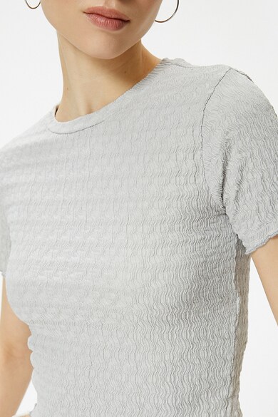 KOTON Kerek nyakú texturált póló női