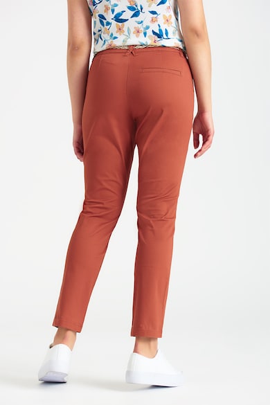 GreenPoint Pantaloni crop cu o curea impletita Femei