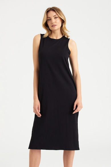 GreenPoint Rochie midi din amestec de bumbac organic si modal Femei