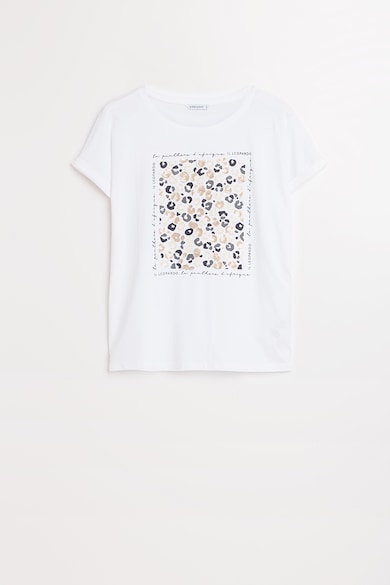GreenPoint Тениска с памук с животинска шарка Жени