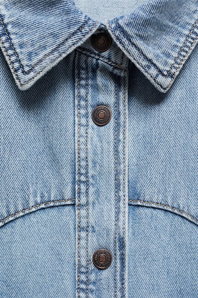 Mango Дънкова риза с джобове с капаче Жени