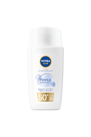 Nivea Слънцезащитен флуид  sun triple protect skin, с FPS50+, 40 мл Мъже