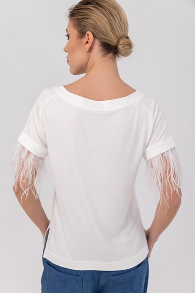 HELENE GALWAS Тениска Ariel с пера Жени