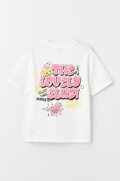 LC WAIKIKI Памучна тениска с надпис Момичета