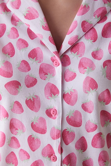 Penti Bluza de pijama din bumbac cu model cu fructe Femei