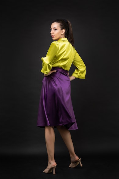 SILVY ROWSON Szatén hatású ruha két színárnyalatú dizájnnal női