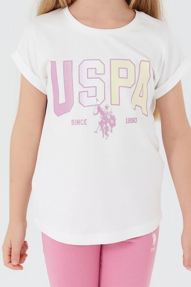U.S. Polo Assn. Тениска с лого и шорти Момичета
