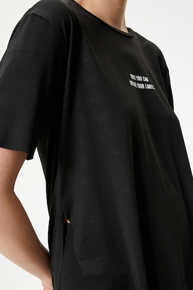 KOTON Bő fazonú póló kisméretű felirattal női