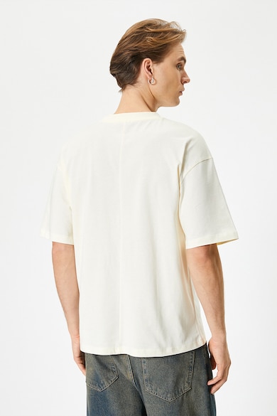 KOTON Свободна памучна тениска с бродиран джоб Мъже