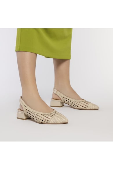 Gioseppo Pantofi slingback de piele cu perforatii Femei