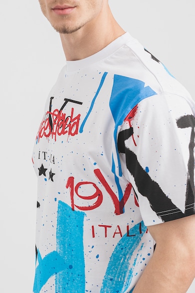 19V69 ITALIA Тениска от памук Timmy с овално деколте Мъже