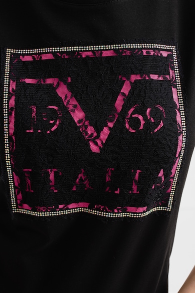 19V69 ITALIA Тениска с овално деколте и лого Жени
