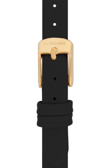 U.S. Polo Assn. Квадратен часовник с кожена каишка Жени