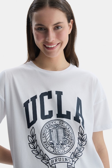 UCLA Tricou cu maneci cazute si imprimeu logo Avalon Femei
