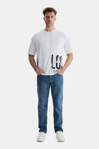 UCLA Tricou de bumbac cu imprimeu text Igniso Barbati