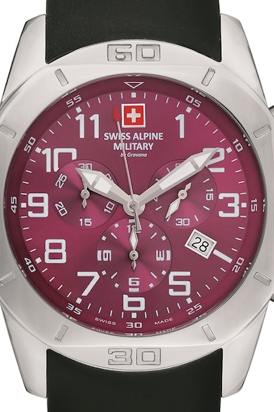 Swiss Alpine Military Ceas cronograf cu bareta din silicon Barbati