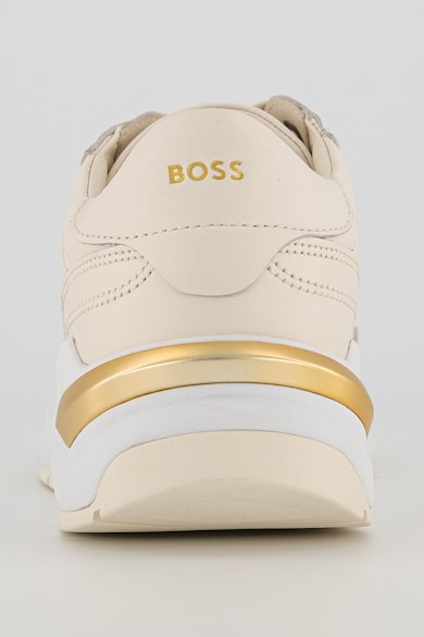 BOSS Кожени спортни обувки с релефни детайли Жени