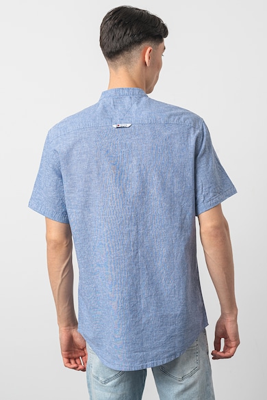 Tommy Jeans Риза с органичен памук и лен с ниска овална яка Мъже