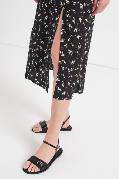 Tommy Jeans Флорална миди рокля със странична цепка Жени