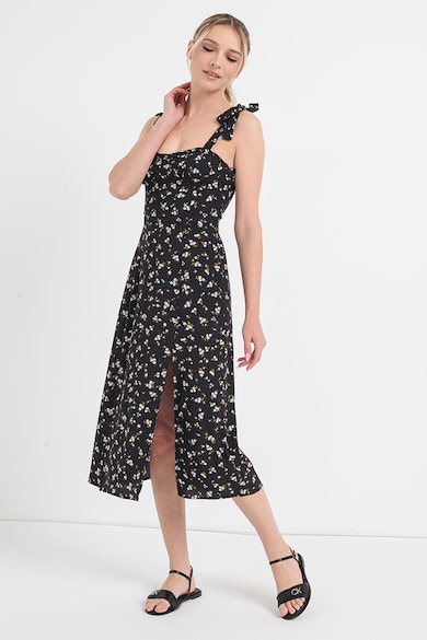 Tommy Jeans Флорална миди рокля със странична цепка Жени