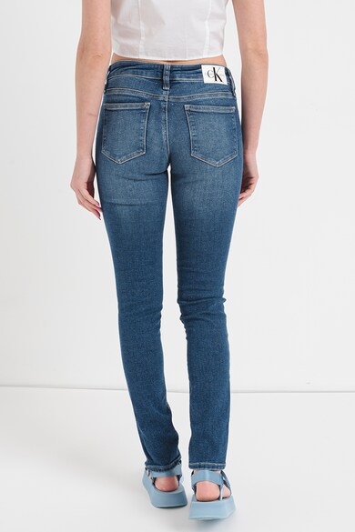 CALVIN KLEIN JEANS Blugi slim fit cu talie joasa si slituri laterale Femei