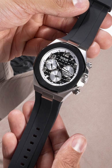 GUESS Мултифункционален часовник със силиконова каишка Мъже