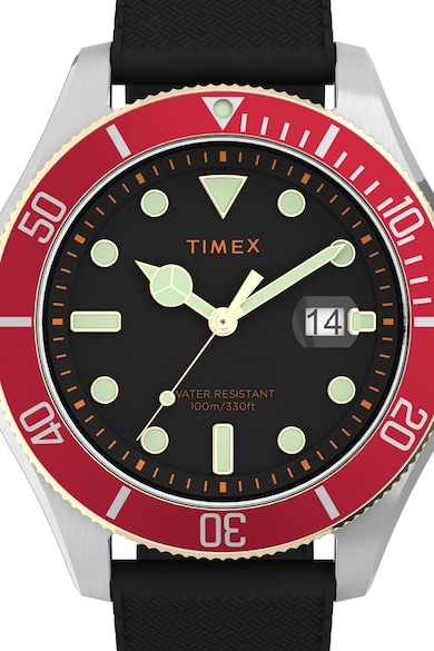 Timex Кварцов часовник Harborside Coast със силиконова каишка, 43 мм Мъже