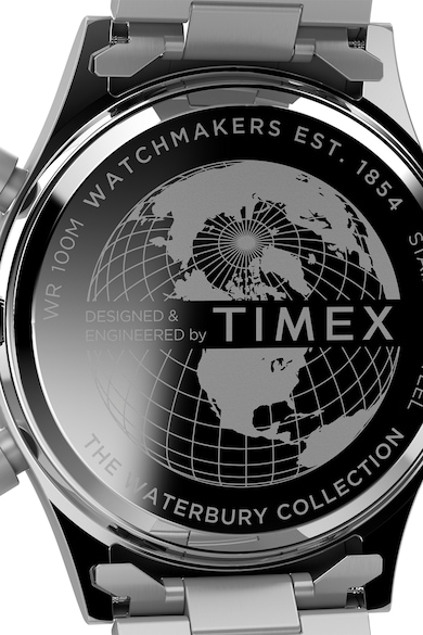 Timex Ceas cronograf din otel inoxidabil Waterbury - 43 mm Barbati
