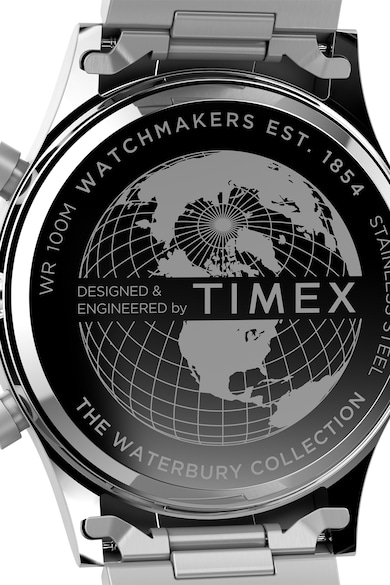 Timex Ceas cronograf din otel inoxidabil Waterbury - 42 mm Barbati