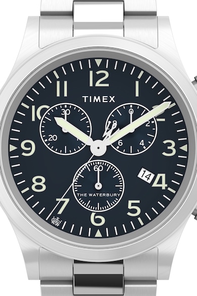 Timex Часовник Waterbury от неръждаема стомана с хронограф - 42 мм Мъже