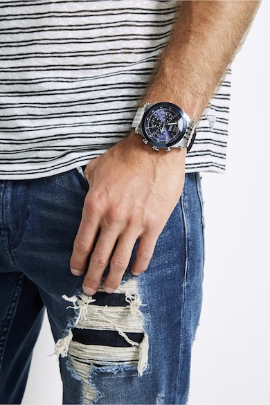 GUESS Часовник от неръждаема стомана с хронограф Мъже