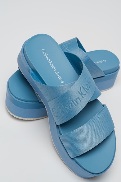 CALVIN KLEIN JEANS Flatform papucs logóval női