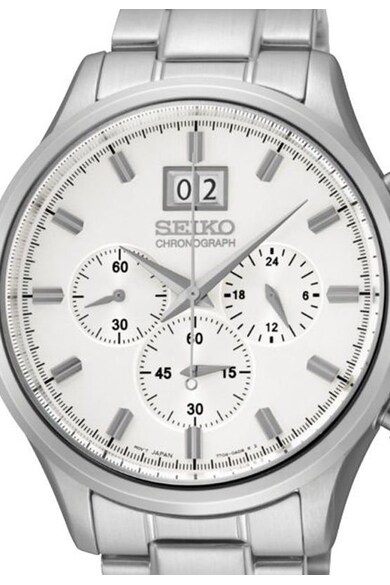 Seiko Ceas cronograf argintiu Quartz 0 Barbati