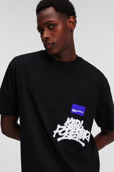KARL LAGERFELD JEANS Тениска с фигурална шарка и лого Мъже