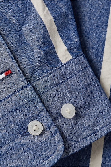 Tommy Hilfiger Раирана риза с лен и копчета Мъже