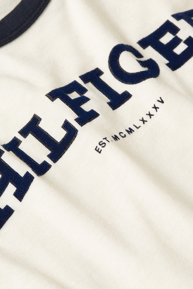 Tommy Hilfiger Tricou cu imprimeu logo si decolteu la baza gatului Femei