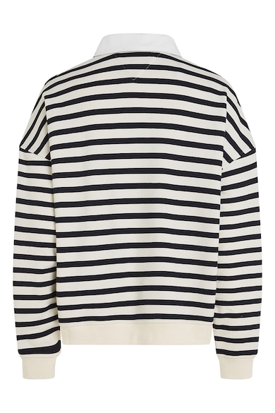 Tommy Hilfiger Bluza de trening polo relaxed fit in dungi Femei